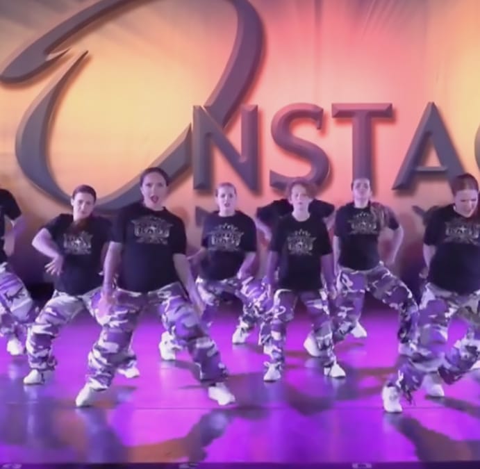 students performing hip hop dance